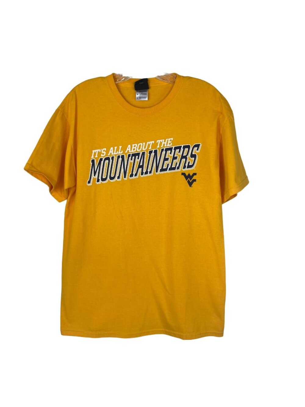 WVU Mountaineers‎ TShirt Mens Medium Yellow Fanwear Old Varsity Brand